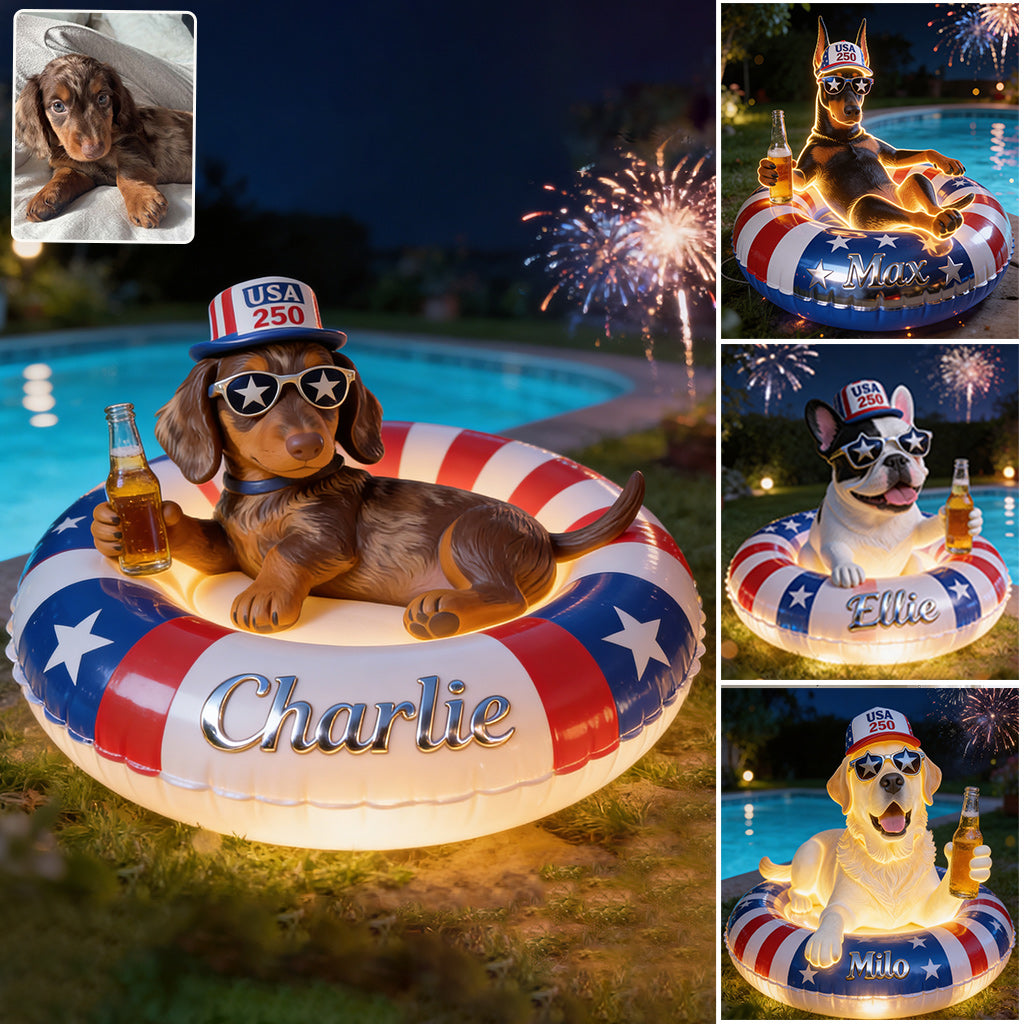 250th Anniversary - Personalized Dog Solar Acrylic Light
