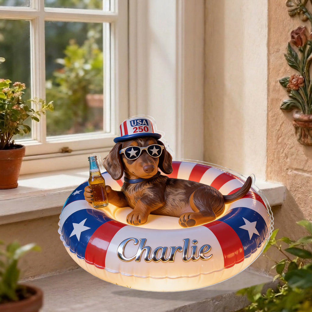 250th Anniversary - Personalized Dog Solar Acrylic Light