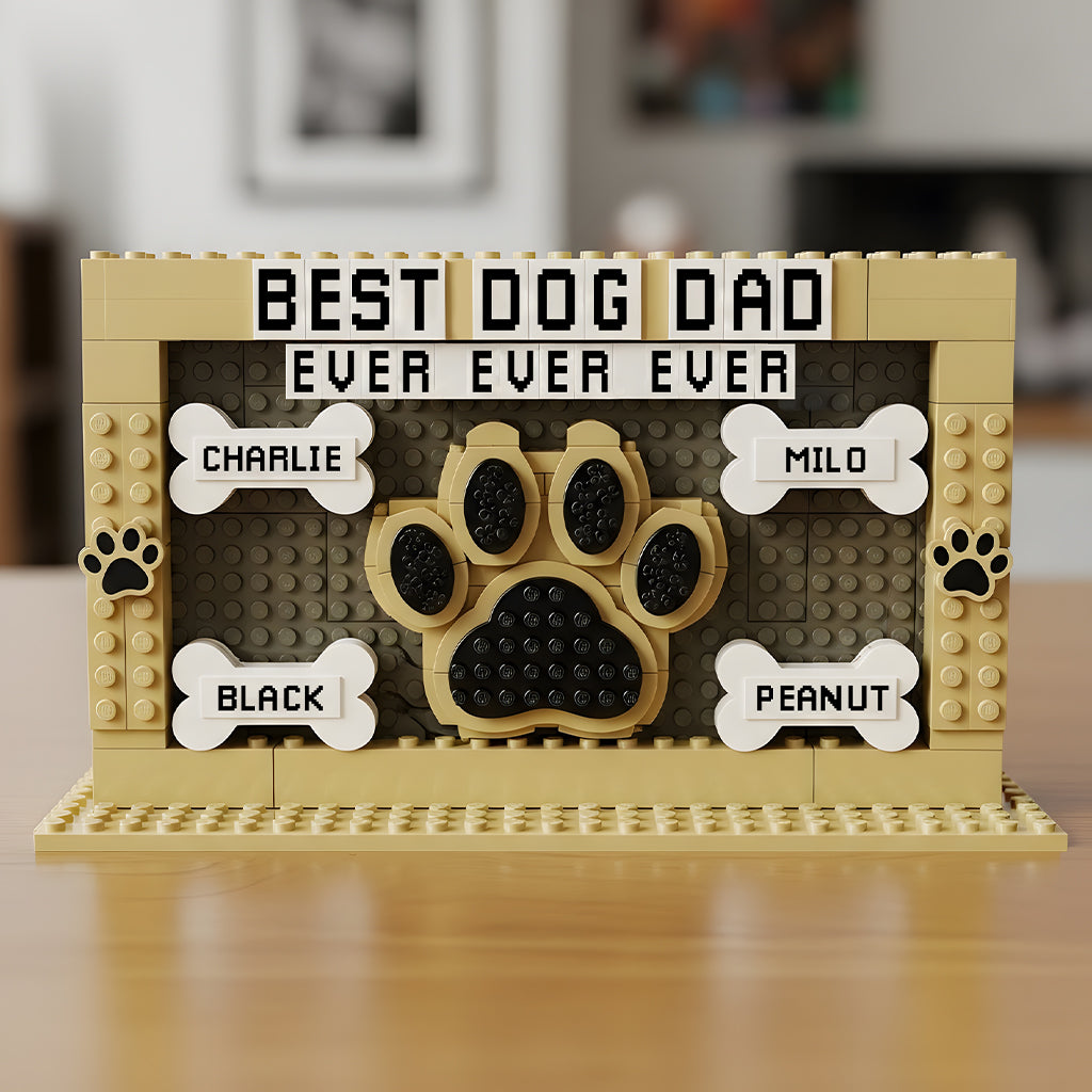 Best Dog Dad Ever - Personalized Dog Custom Shaped Acrylic Plaque