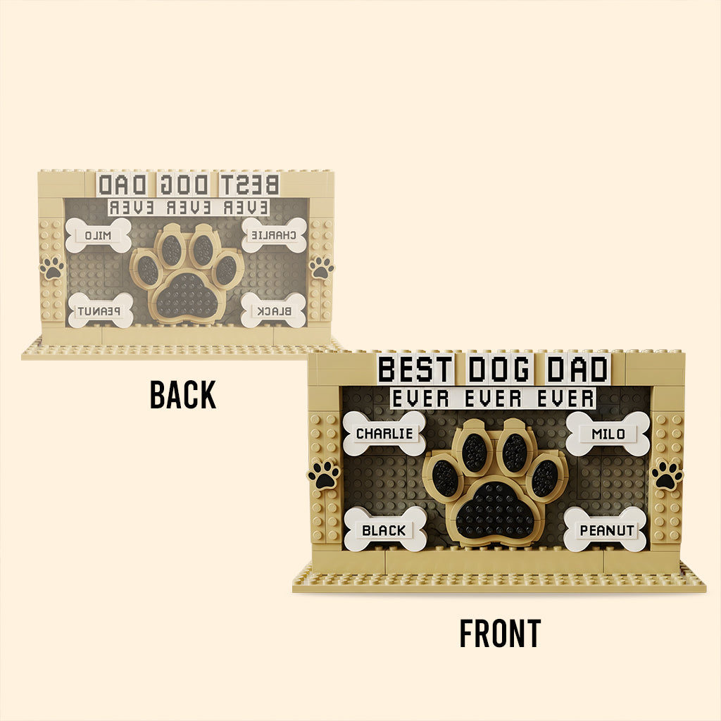 Best Dog Dad Ever - Personalized Dog Custom Shaped Acrylic Plaque