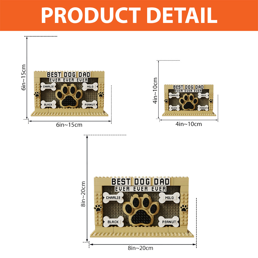 Best Dog Dad Ever - Personalized Dog Custom Shaped Acrylic Plaque