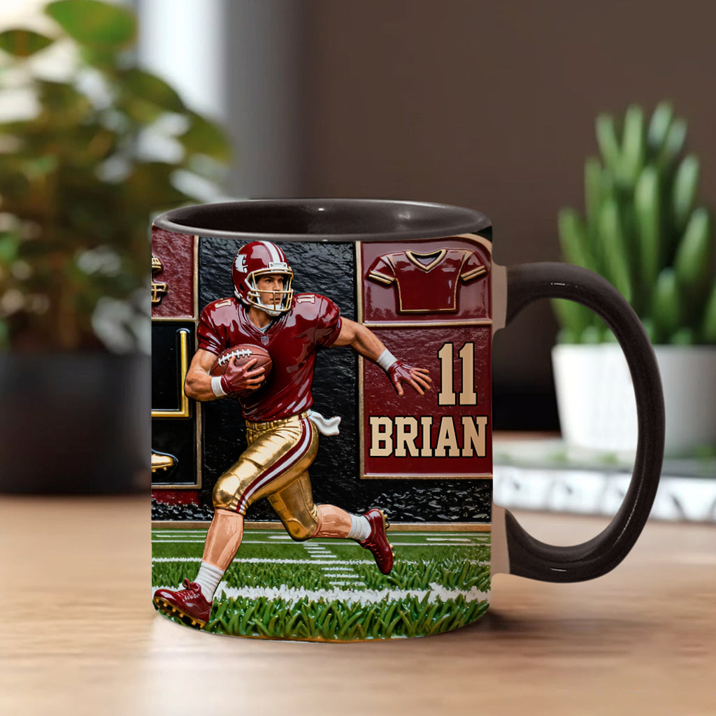 Love Football - Personalized Football Accent Mug