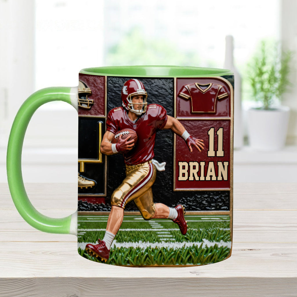 Love Football - Personalized Football Accent Mug