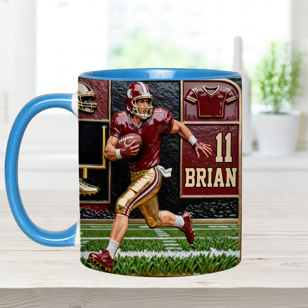 Love Football - Personalized Football Accent Mug