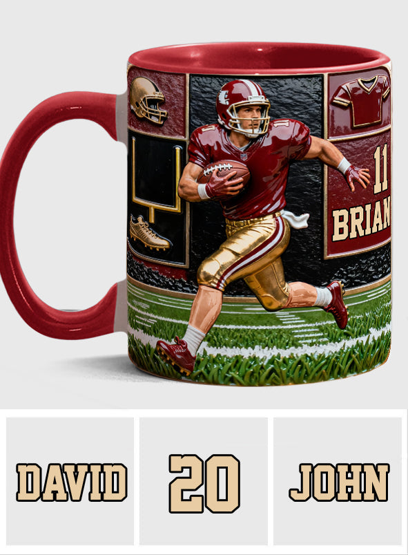 Love Football - Personalized Football Accent Mug