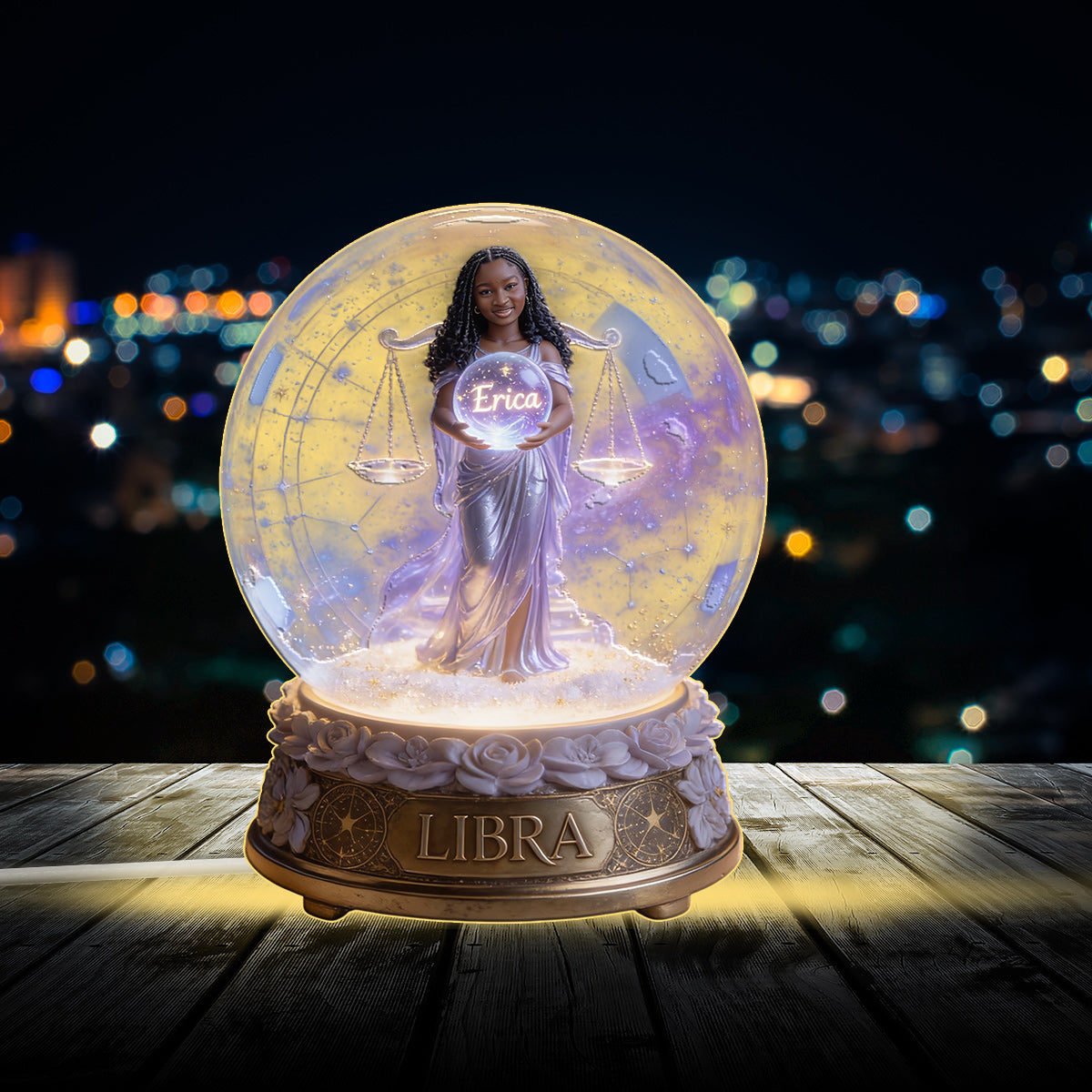 Custom Any Photo Zodiac Style - Personalized Horoscope Acrylic LED Night Light