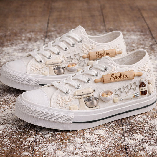 Love Baking - Personalized Baking Low Top Shoes