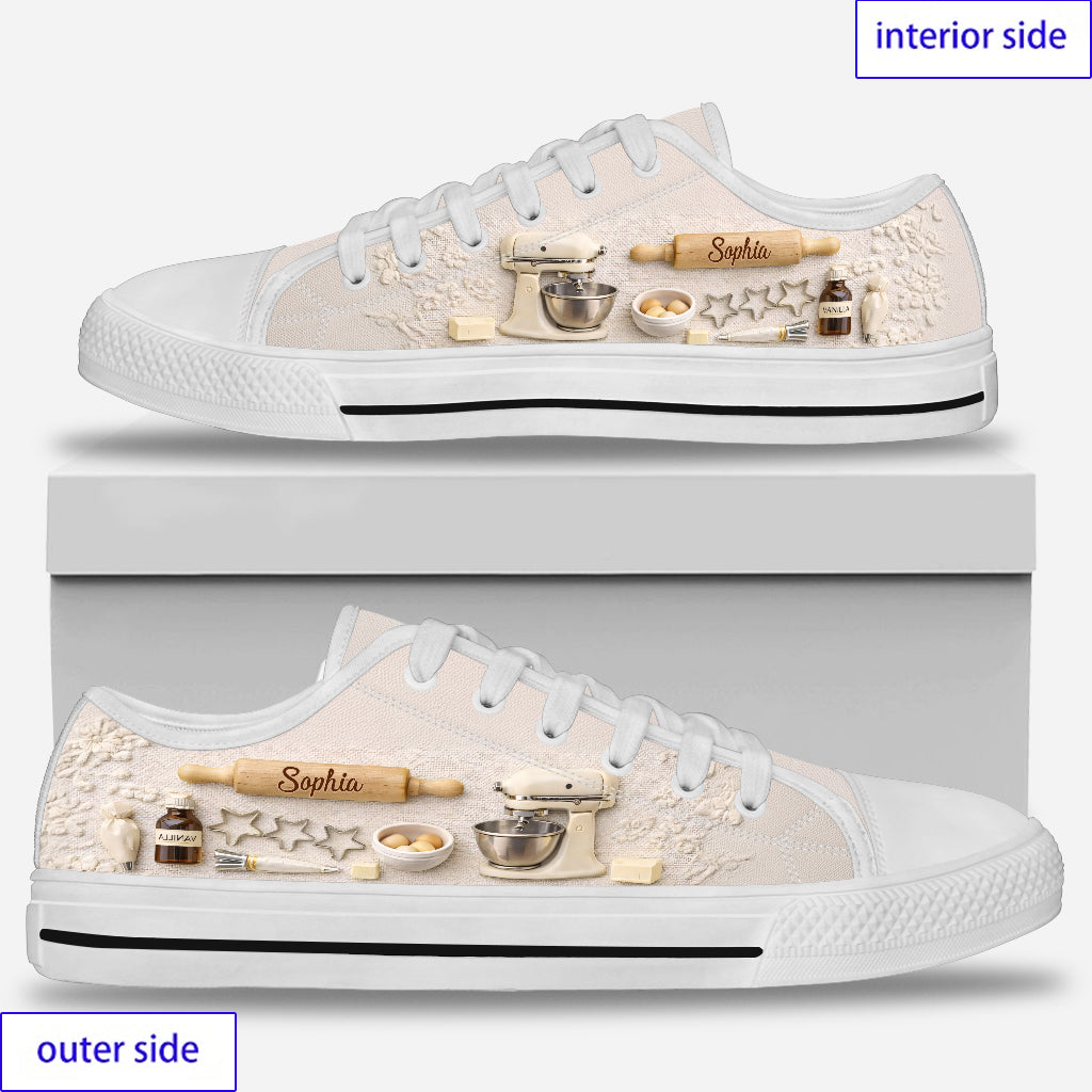 Love Baking - Personalized Baking Low Top Shoes