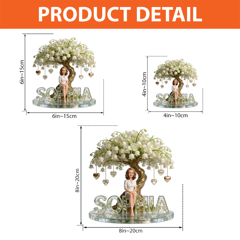 Fleur personnalisée avec photo pour votre anniversaire - Plaque acrylique personnalisée « Amour de soi » - Forme personnalisée