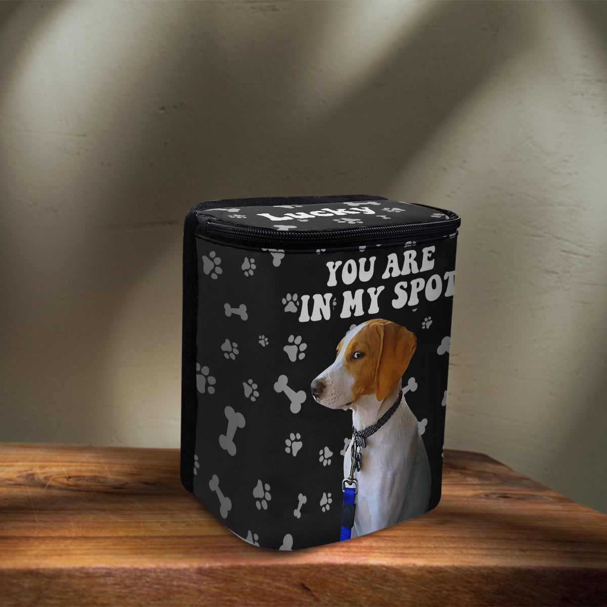 You're In My Spot - Personalized Dog Portable Car Trash Can/ Organizer