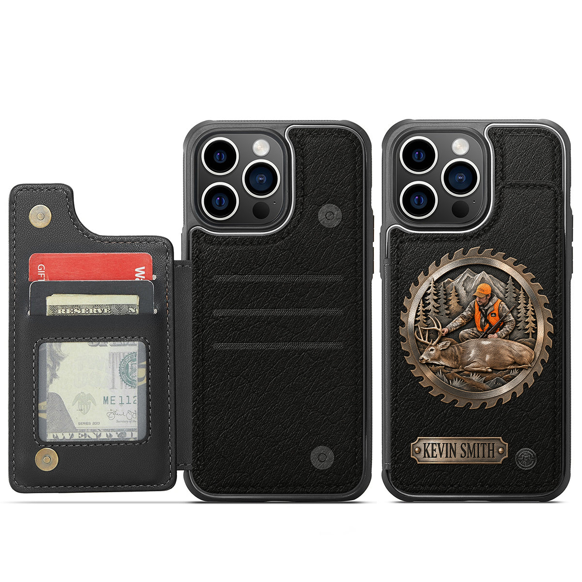 Custom From Any Photo - Personalized Hunting Fully Printed Wallet Phone Case