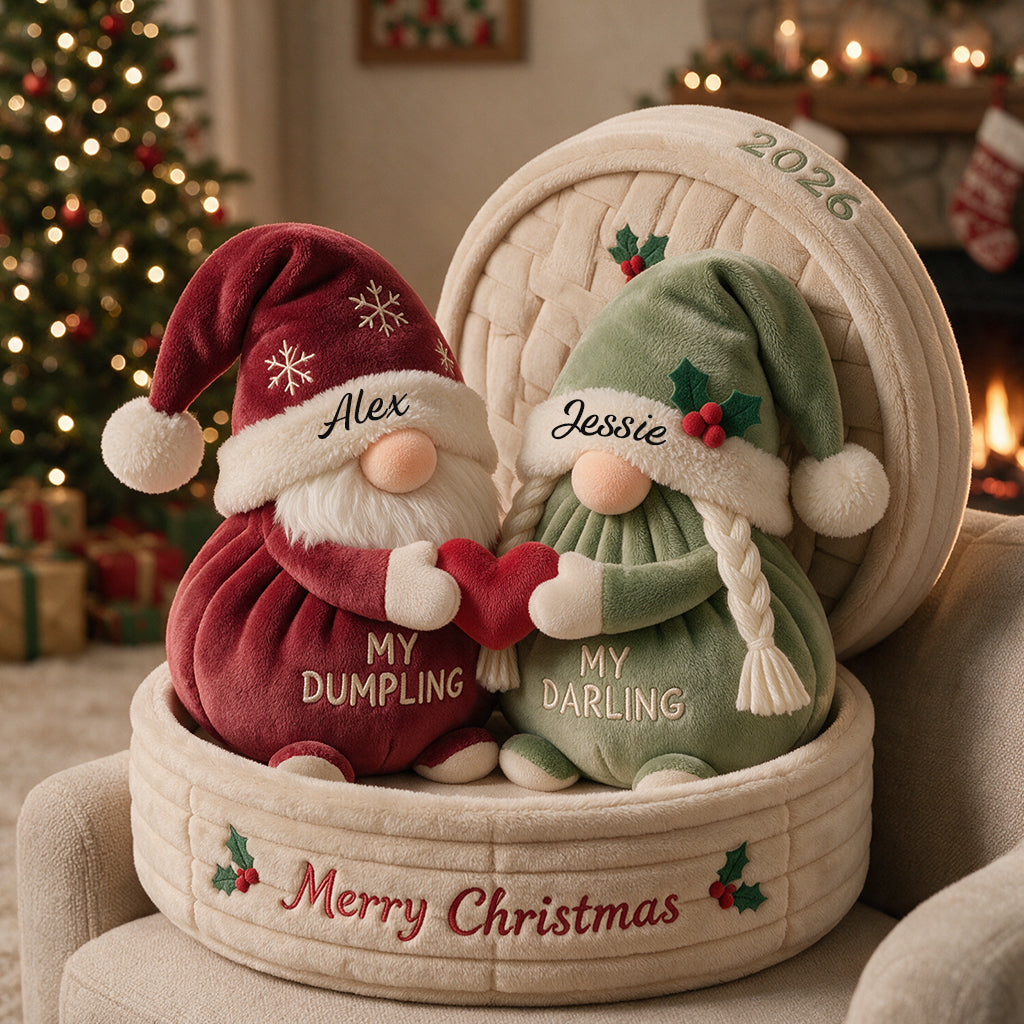 My Dumpling My Darling - Personalized Couple Premium Faux Fur Pillow
