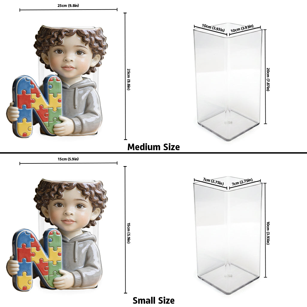 Custom Any Photo - Personalized Autism Awareness Acrylic Pot