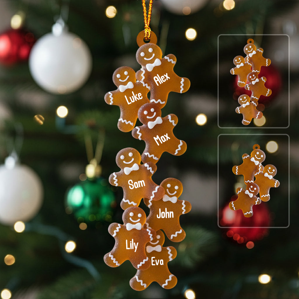 Gingerbread Family - Personalized Family Ornament