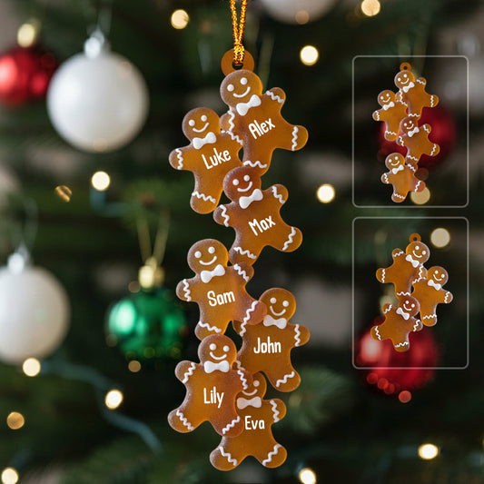 Gingerbread Family - Personalized Family Ornament