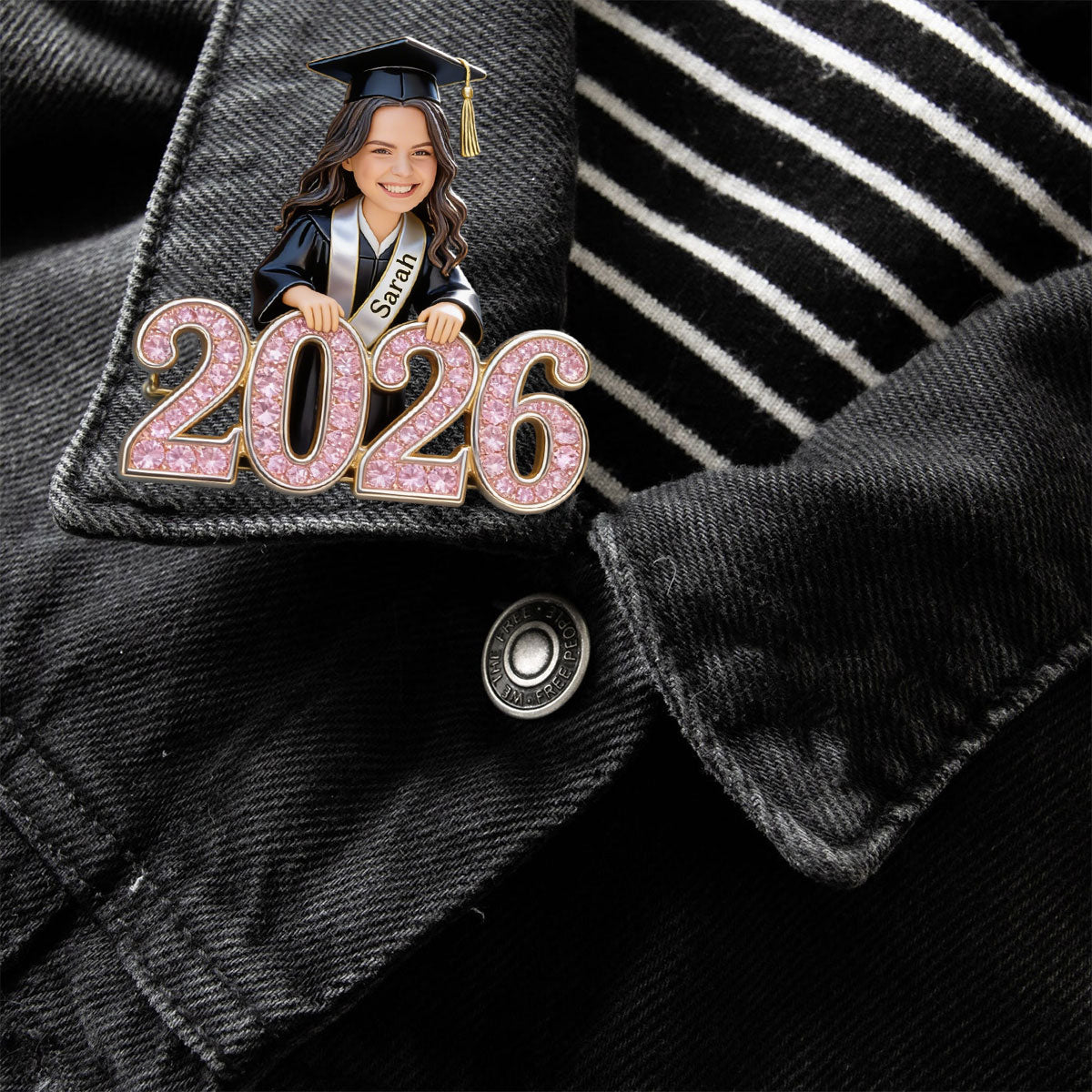 Personalisierte Foto-Abschlussgeschenk - Individuelle Abschlussnadel