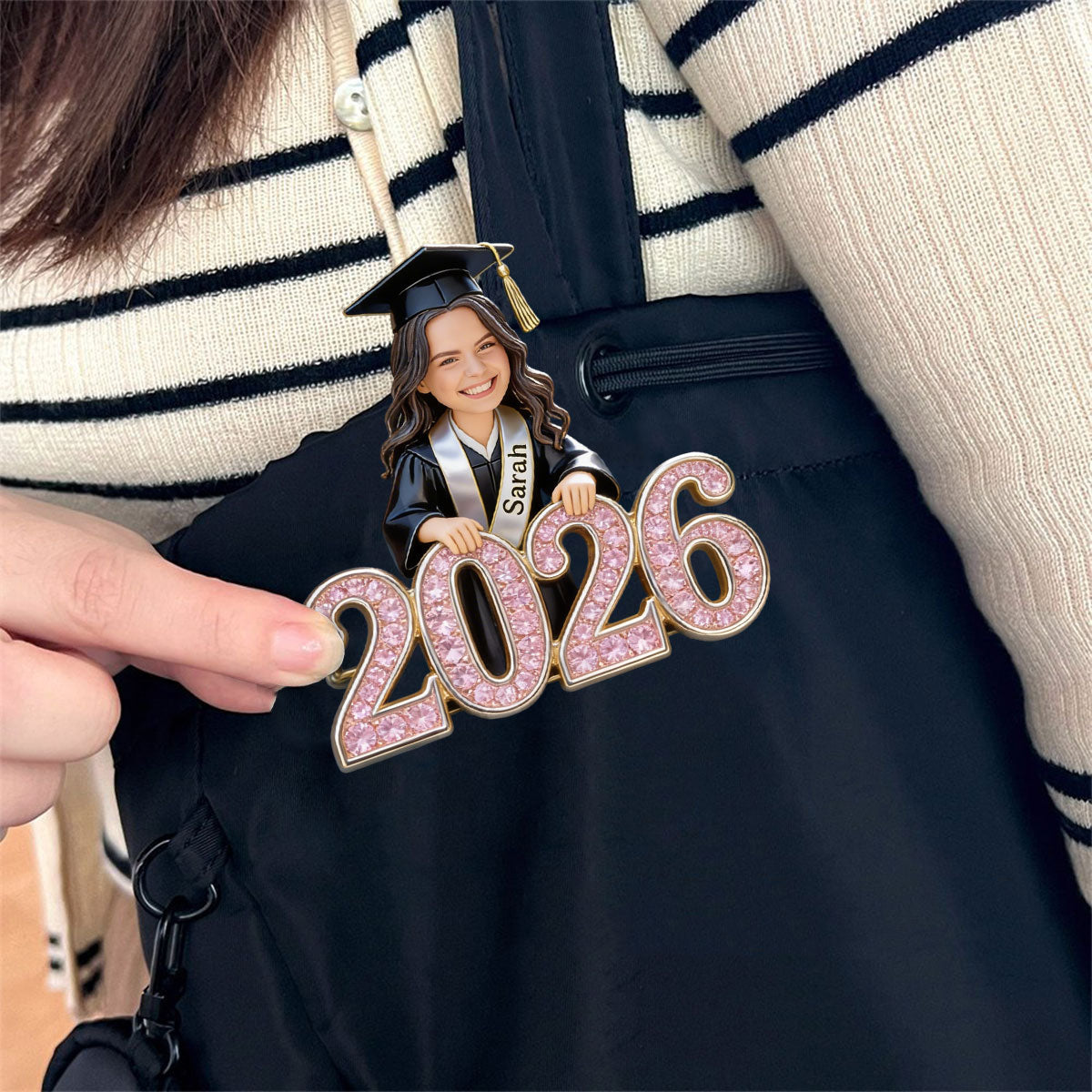 Personalisierte Foto-Abschlussgeschenk - Individuelle Abschlussnadel