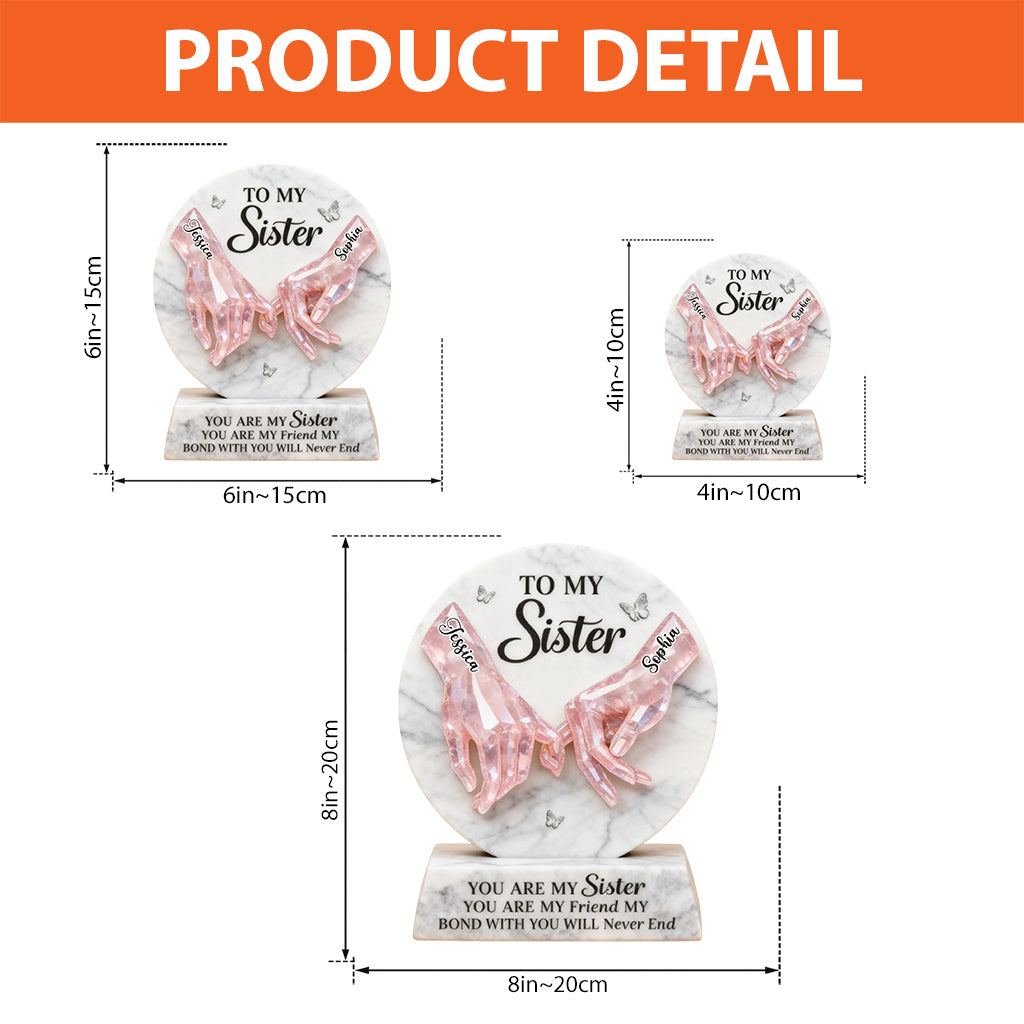 Tu es ma sœur - Plaque acrylique personnalisée pour meilleure amie