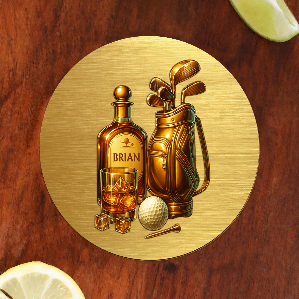 Whiskey & Golf - Personalized Golf Whiskey Glass