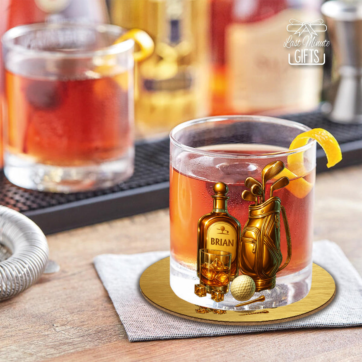 Whiskey & Golf - Personalized Golf Whiskey Glass