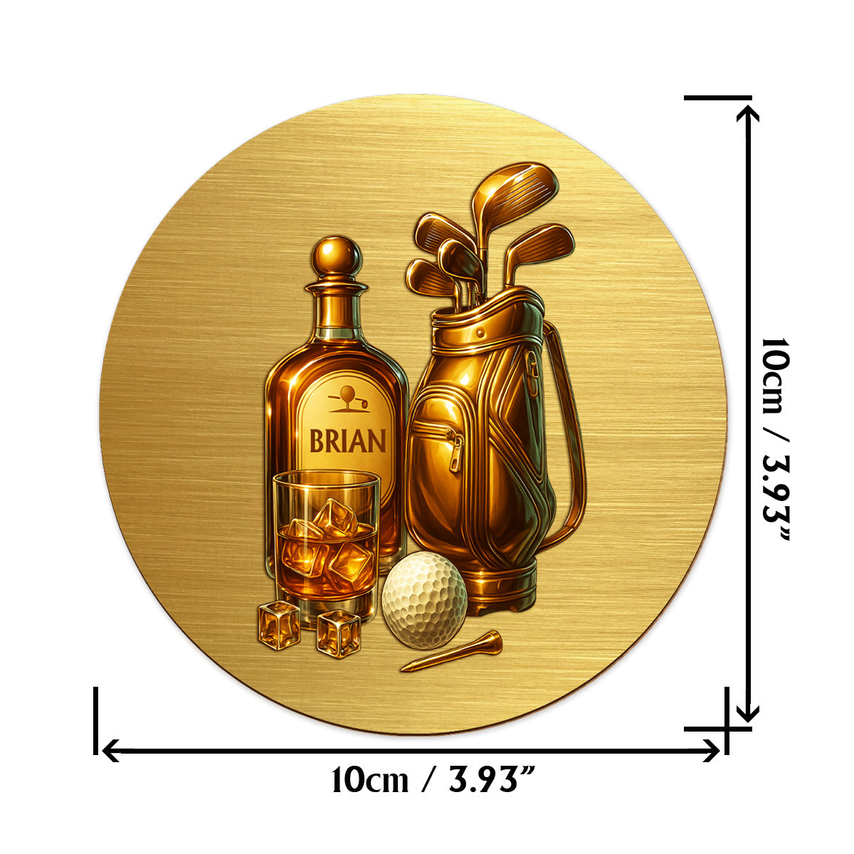 Whiskey & Golf - Personalized Golf Whiskey Glass