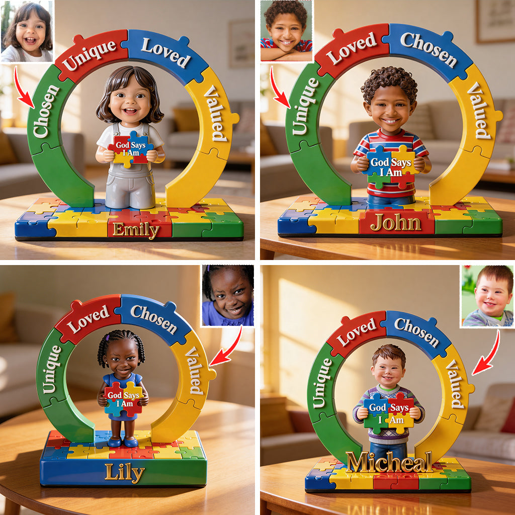 Autism Awareness, Gift For Them - Personalized Autism Awareness Custom Shaped Acrylic Plaque