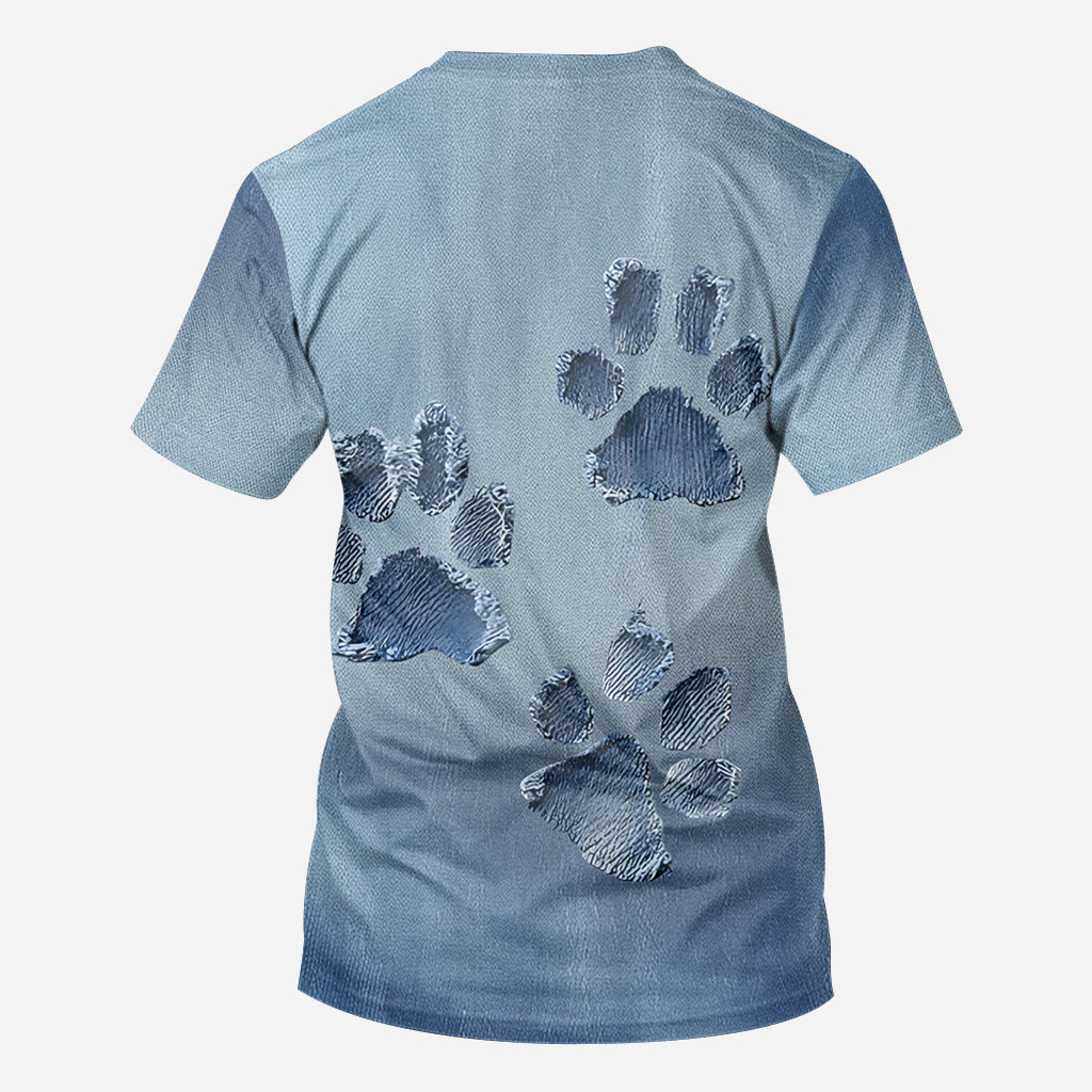 T-shirt « J’adore les chiens » avec motif chien.