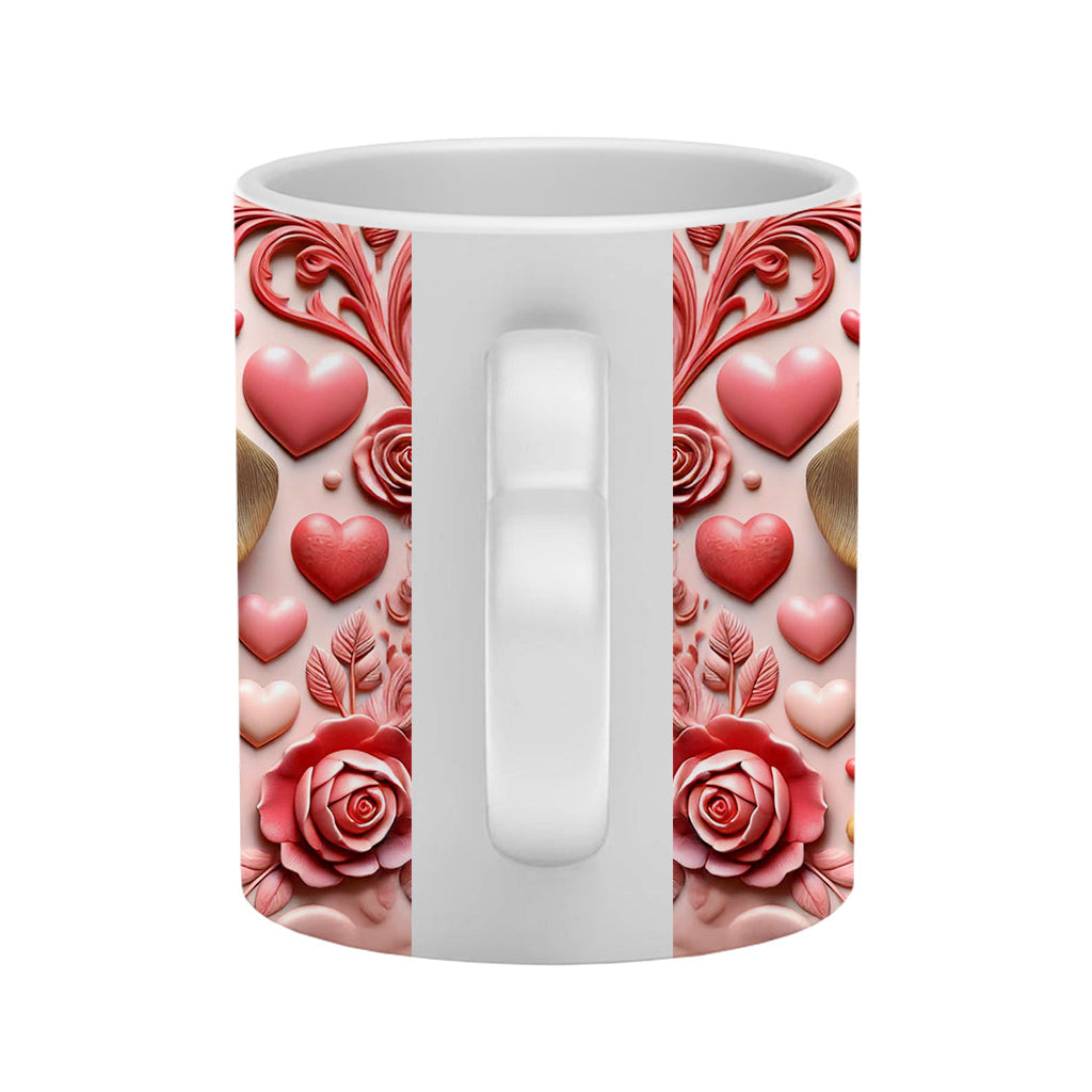 Valentine Dachshund - Personalized Dachshund Heart Handle Mug