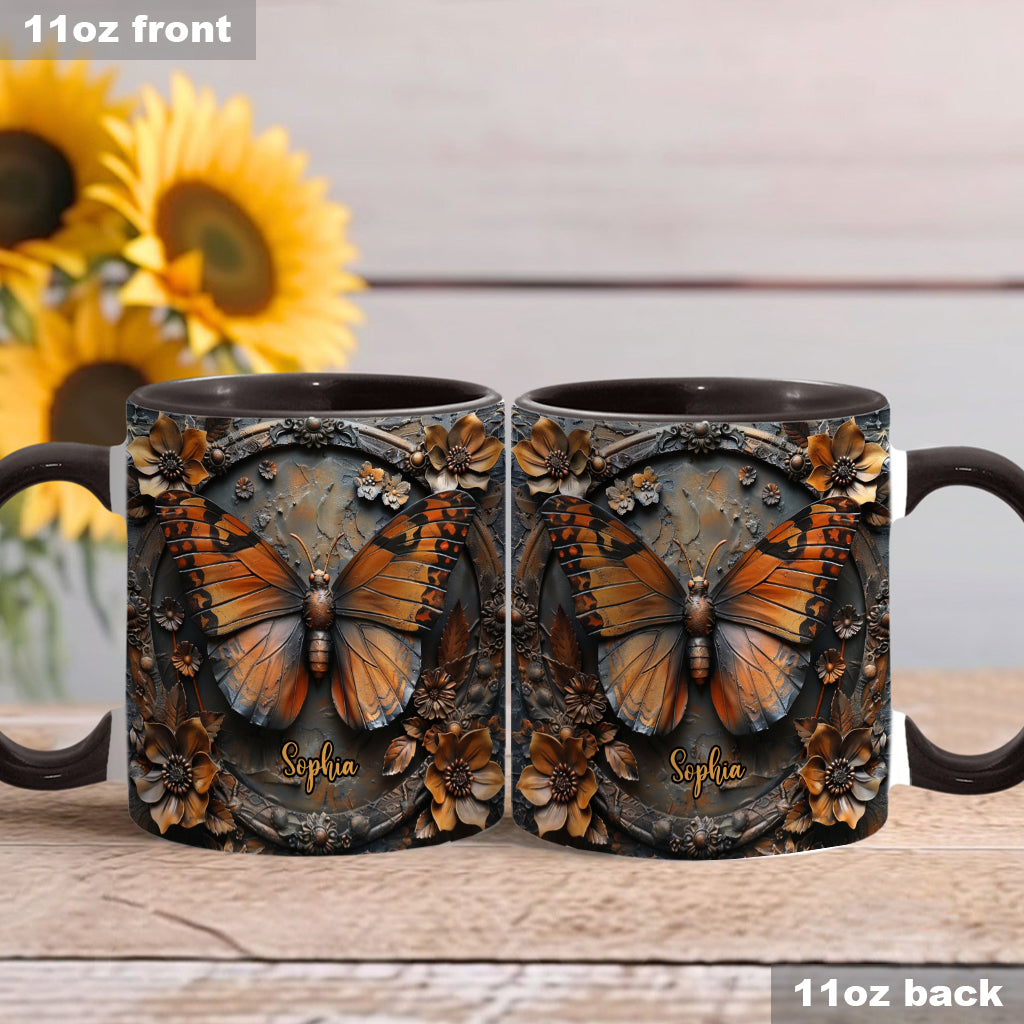 Beautiful Monarch - Personalized Butterfly Accent Mug