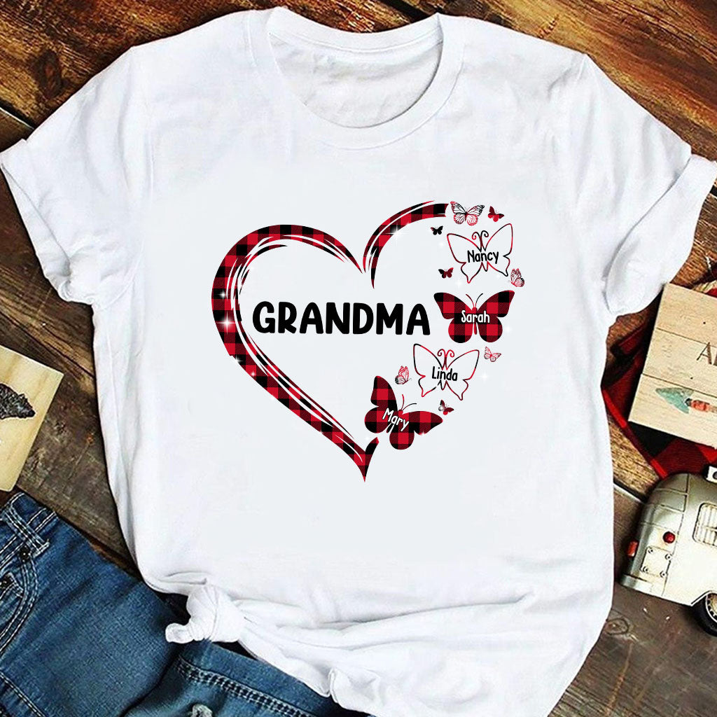 Grandma Butterfly - Gift for grandma, mom - Personalized T-shirt And Hoodie