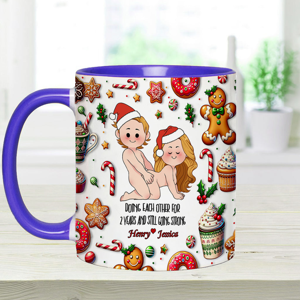 Doing Each Other - Personalized Couple Accent Mug