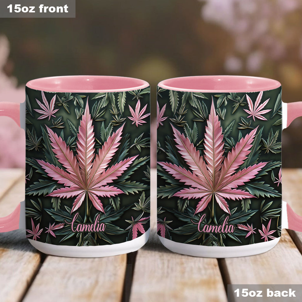 Stoner Chick – Personalisierter Becher mit Cannabis-Akzent