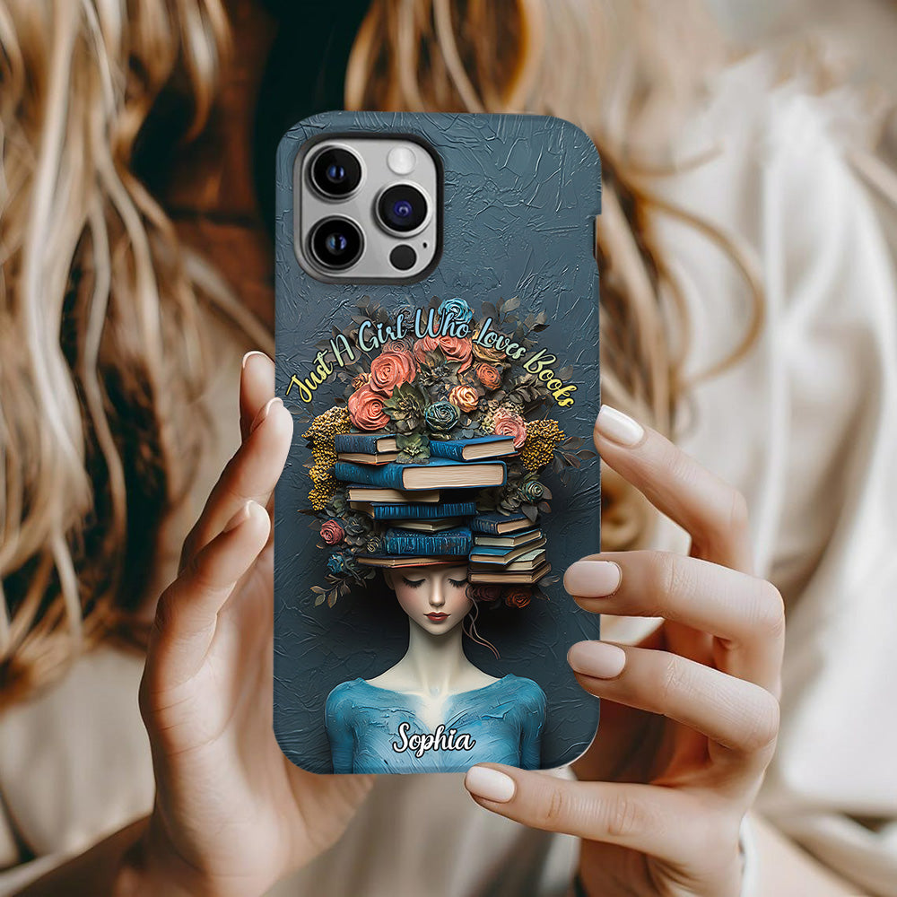Just A Girl Who Loves Books - Personalized Book Full Print Phone Case