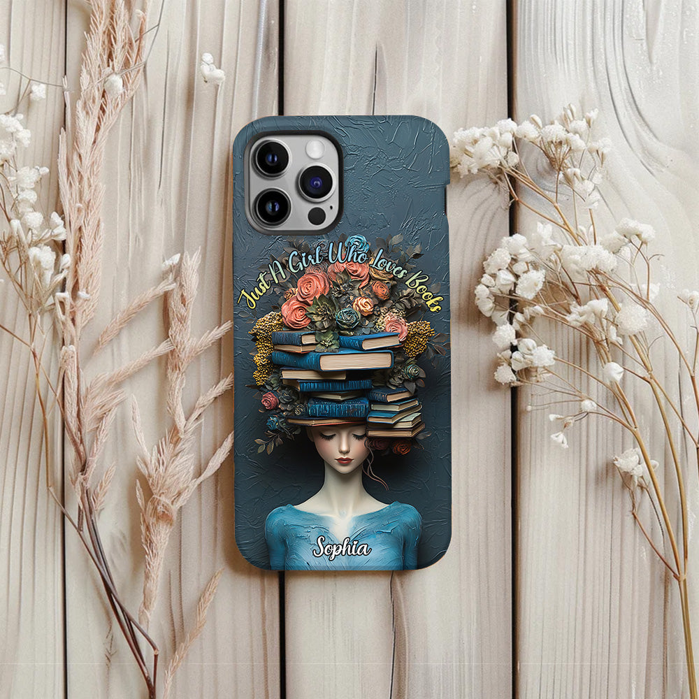 Just A Girl Who Loves Books - Personalized Book Full Print Phone Case