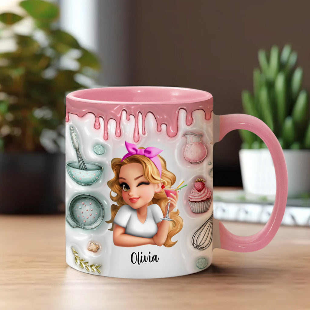 I Like Baking & Maybe 3 People - Personalized Baking Accent Mug