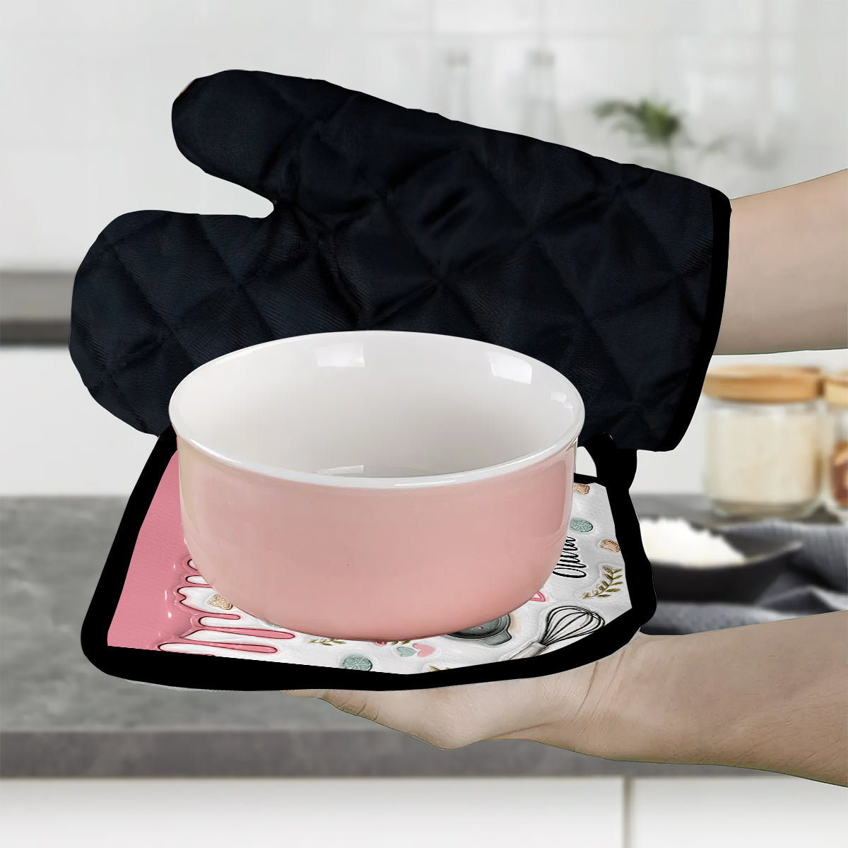 Just A Girl Who Loves Baking - Personalized Baking Oven Mitts & Pot Holder Set