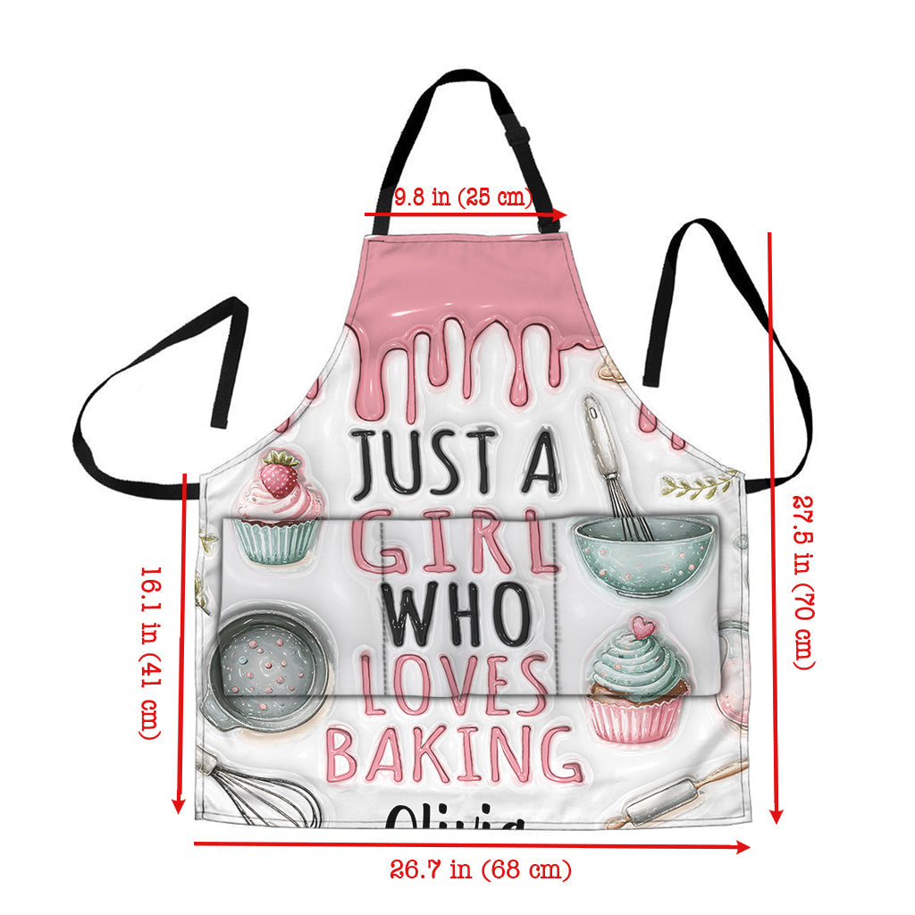 Just A Girl Who Loves Baking - Personalized Baking Apron
