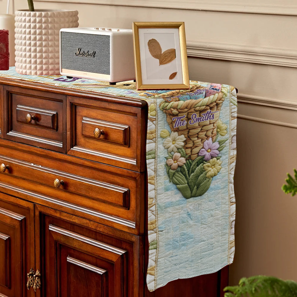 Frohe Ostern – Personalisierter Tischläufer für die Familie