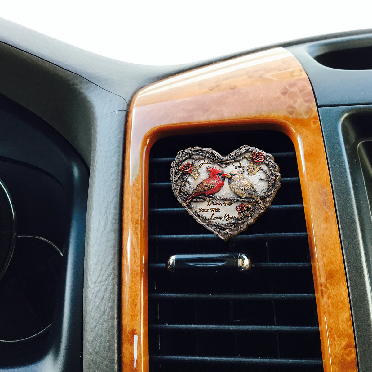 Drive safe - Personalized Couple Shaped Car Visor Clip