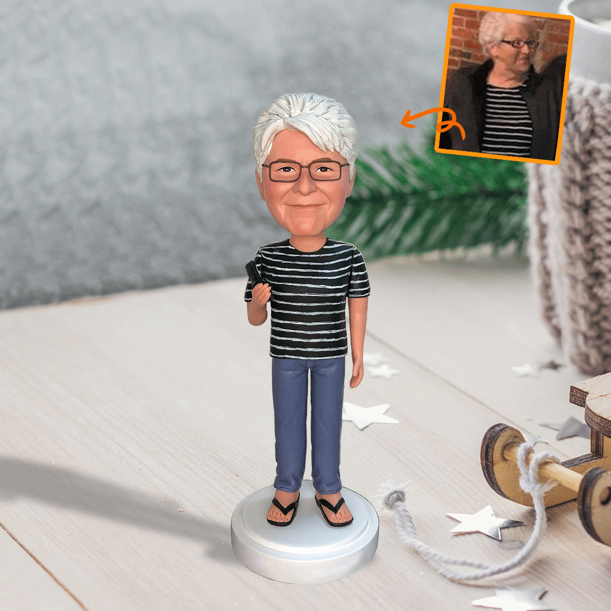 Custom Figure - Personalized Grandma Bobblehead