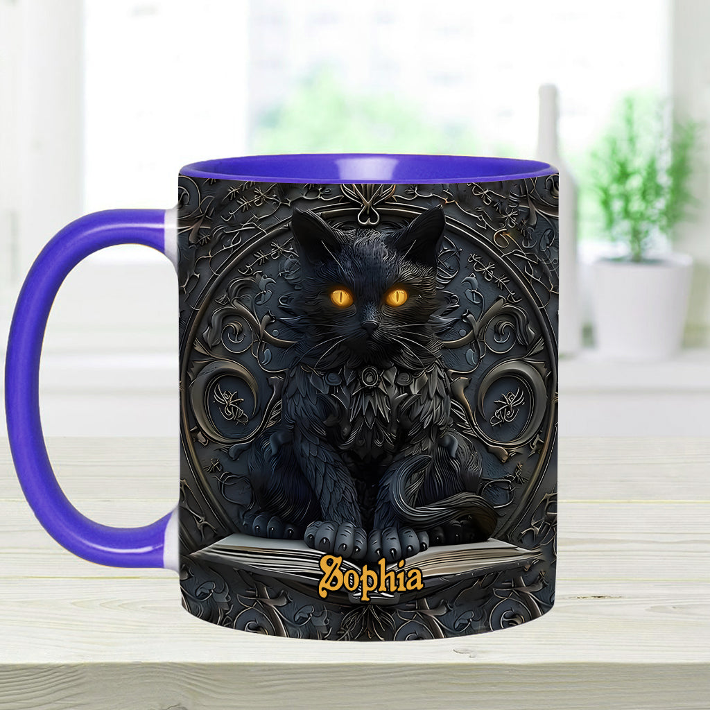 My Spirit Animal - Personalized Black Cat Accent Mug