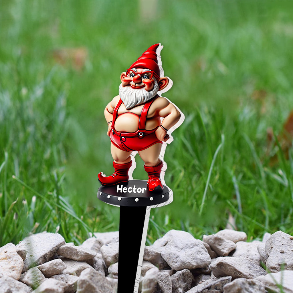 Funny Gromes Couple - Personalized Gardening Acrylic Plaque Stake