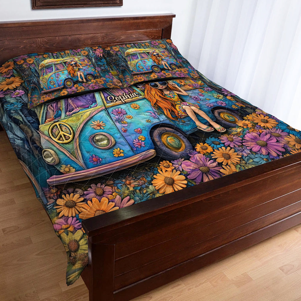 Awesome Caravan - Personalized Hippie Quilt Set