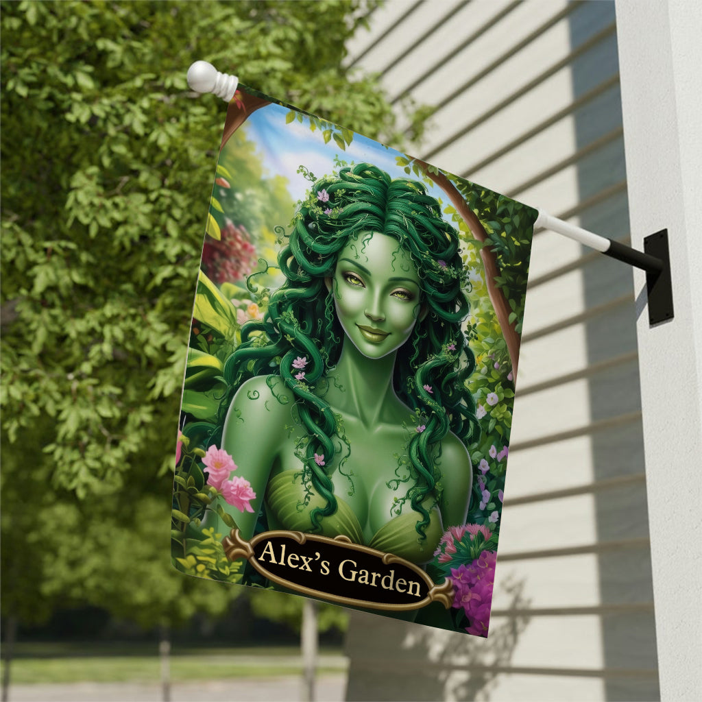 Green Lady - Personalized Gardening Garden Flag