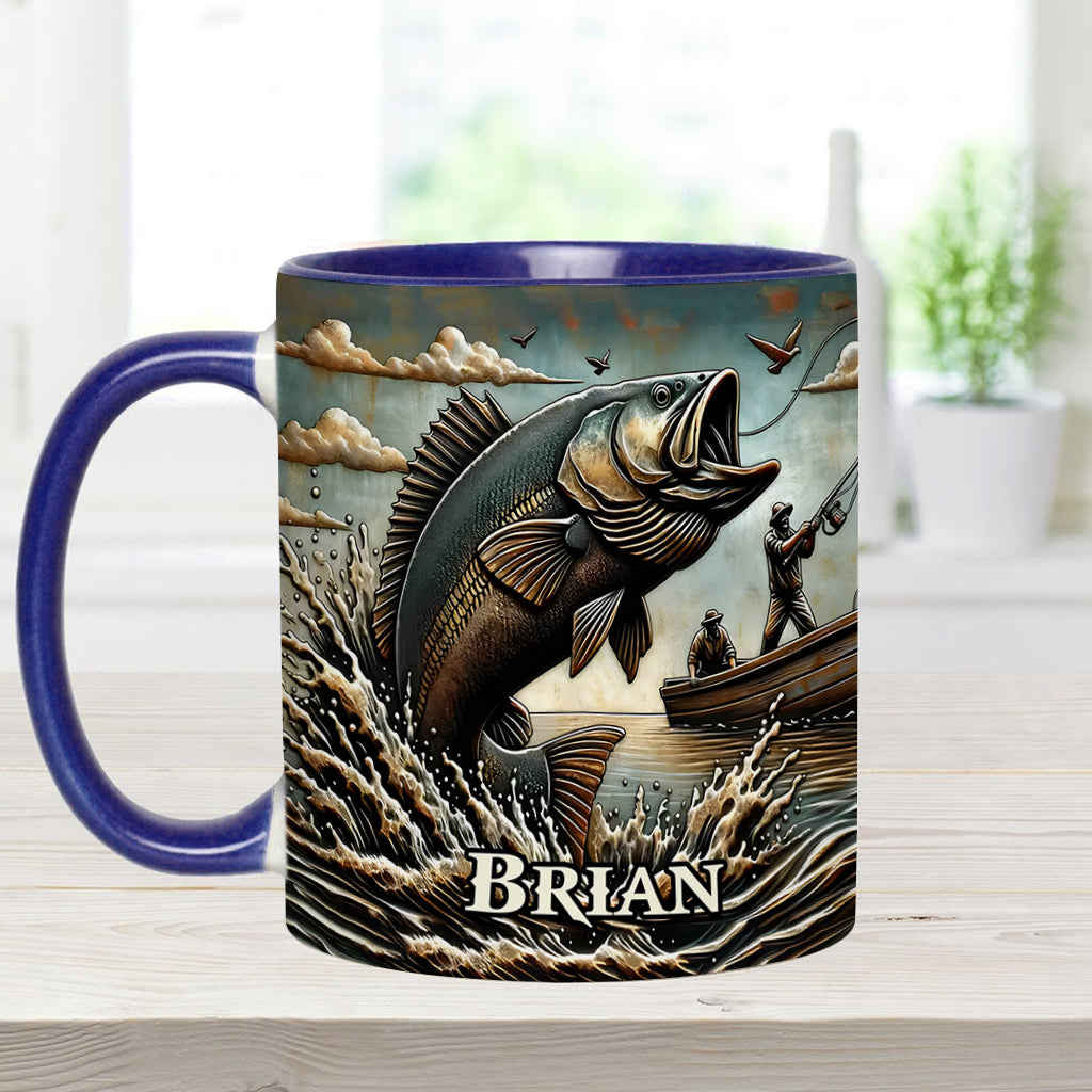 Love Fishing - Personalized Fishing Accent Mug