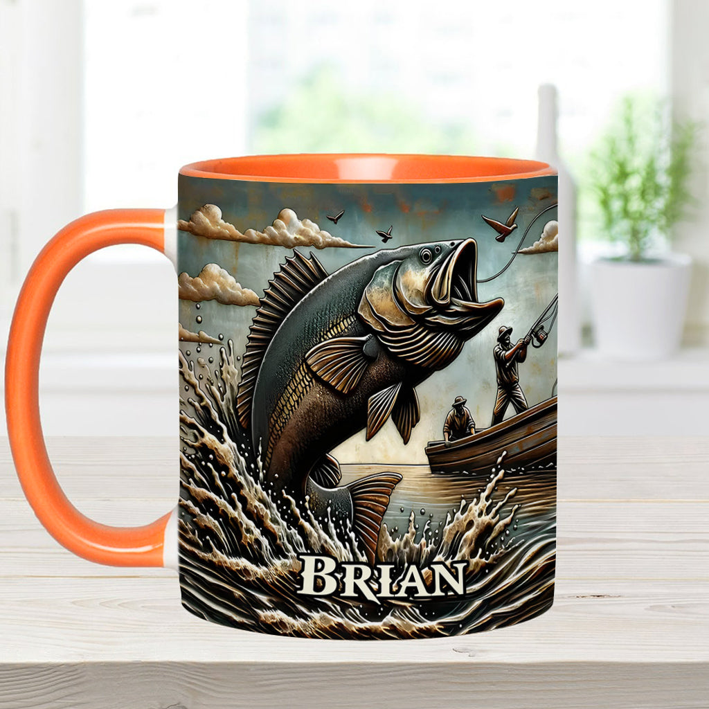 Love Fishing - Personalized Fishing Accent Mug