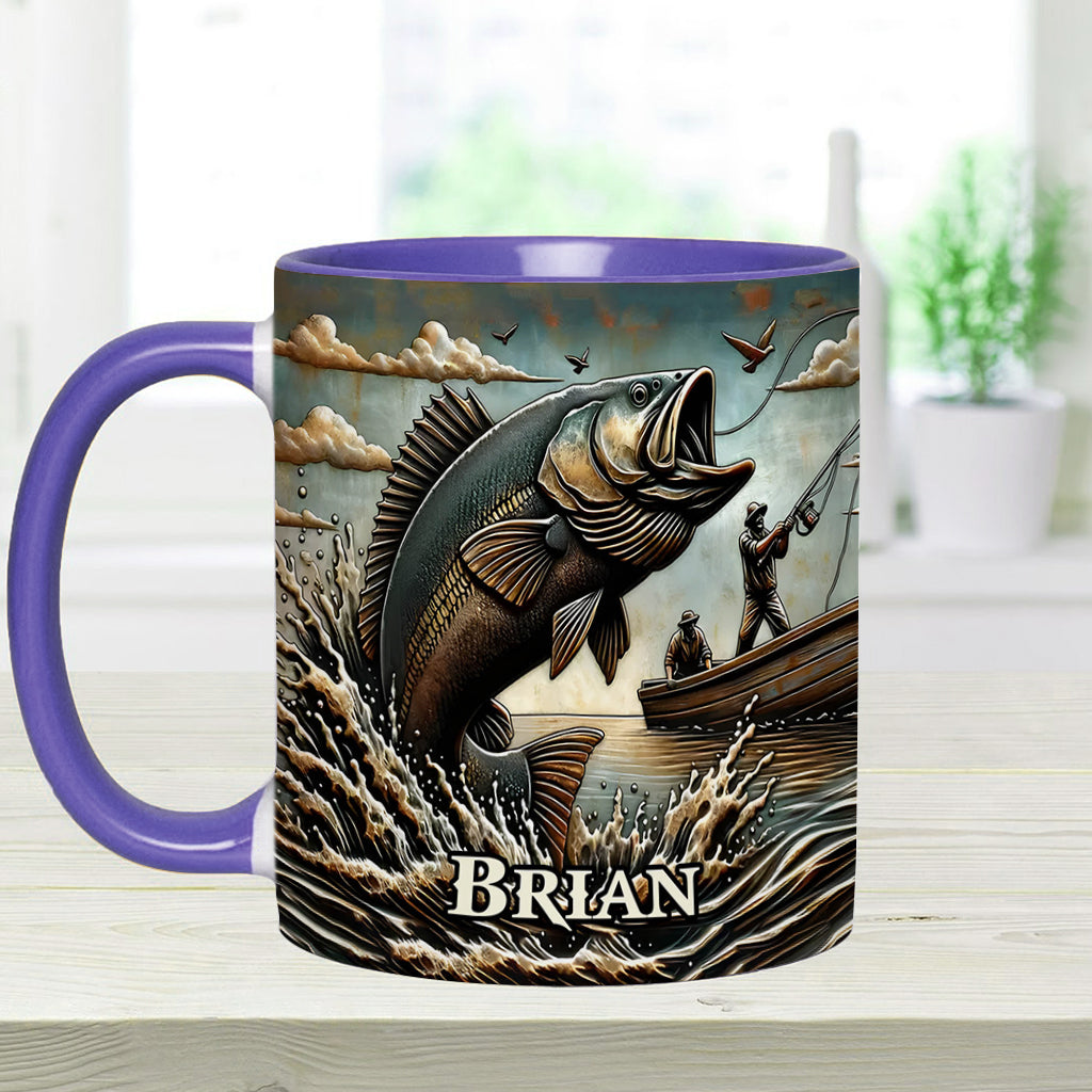 Love Fishing - Personalized Fishing Accent Mug