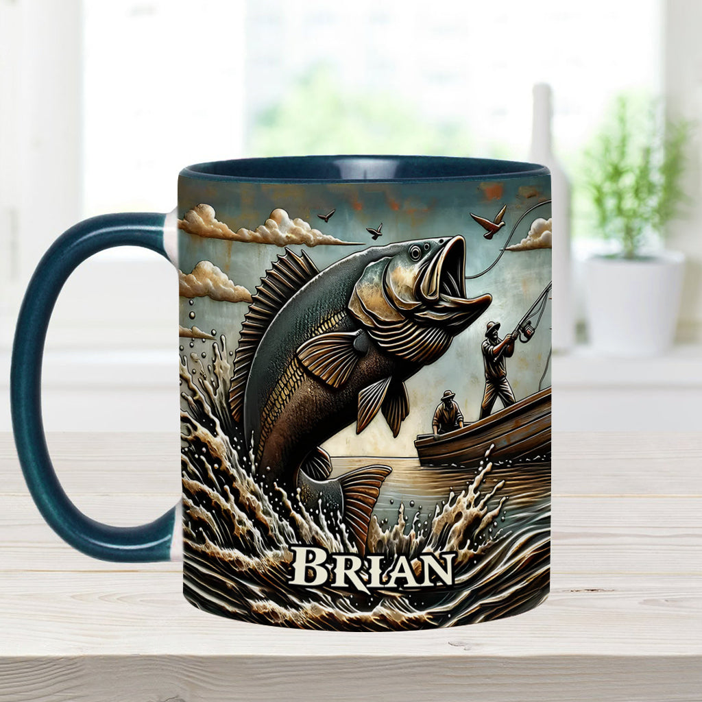 Love Fishing - Personalized Fishing Accent Mug