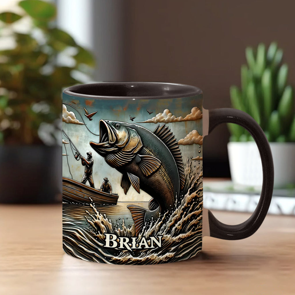 Love Fishing - Personalized Fishing Accent Mug