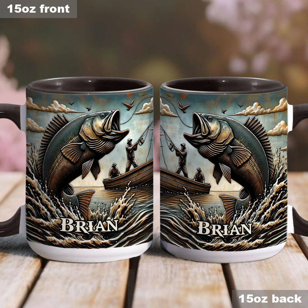 Love Fishing - Personalized Fishing Accent Mug